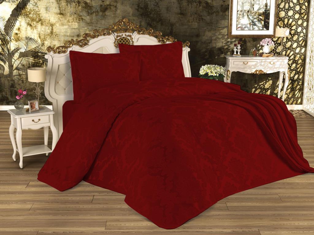 Busem Jacquard Chenille Bed Cover Kastanjebruin