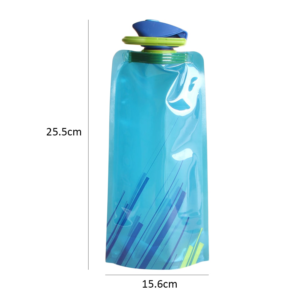 700 Ml Fles Water Zakken Milieubescherming Inklapbare Draagbare Outdoor Opvouwbare Sport Water Flessen Voor Wandelen Campinh