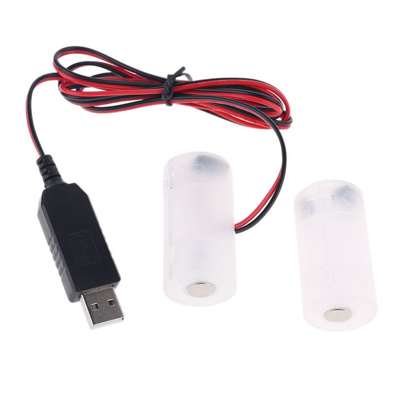 LR14 C Battery Eliminator USB Power Supply Replace 1 to 4pcs 1.5V C Cell Battery for Smoke Detector LED Lamps Toys