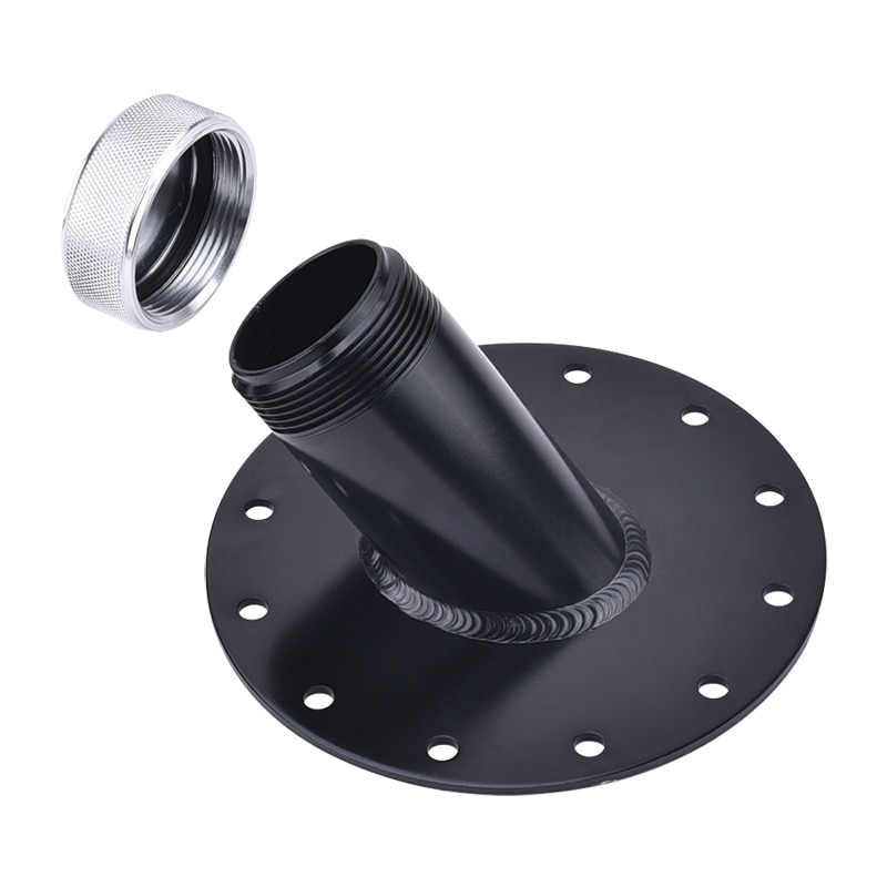 SPEEDWOW 45-Degree Fuel Cell Gas Tank Filler Neck+Aluminum Cap Black Fuel Tank Cover