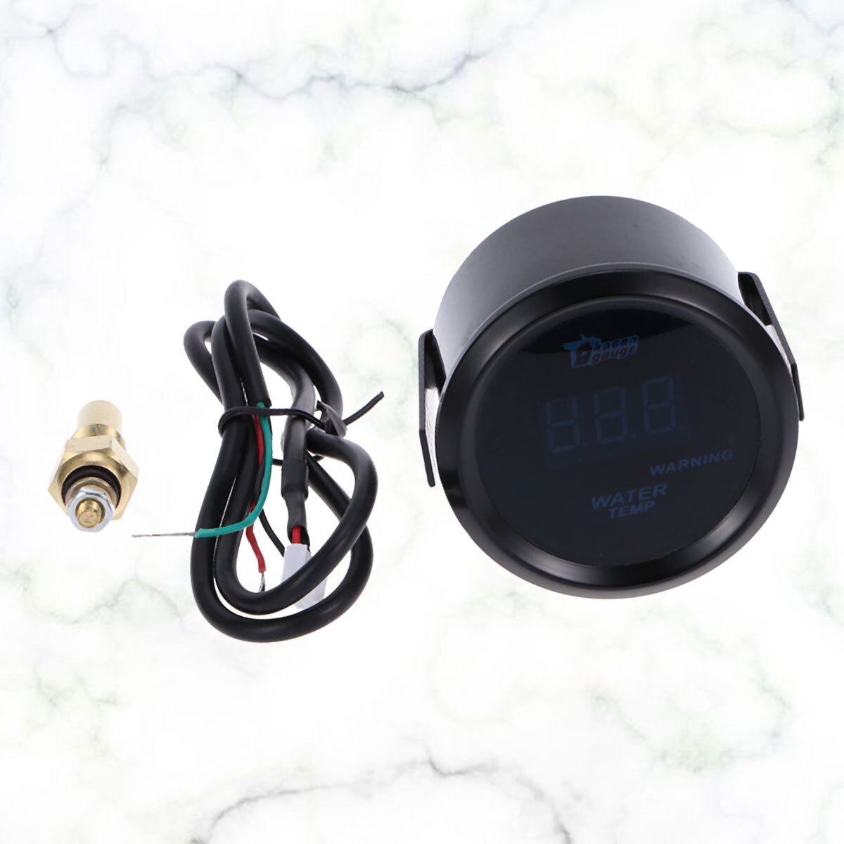 Jauge de température d'eau numérique LED, 1 pièce, 2 pouces, 52mm, noir, pour voiture