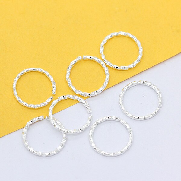 50pcs 8-20mm Round Jump Rings Twisted Open Split Rings jump rings Connector For Jewelry Makings Findings Supplies DIY: silver / 1.8x18mm