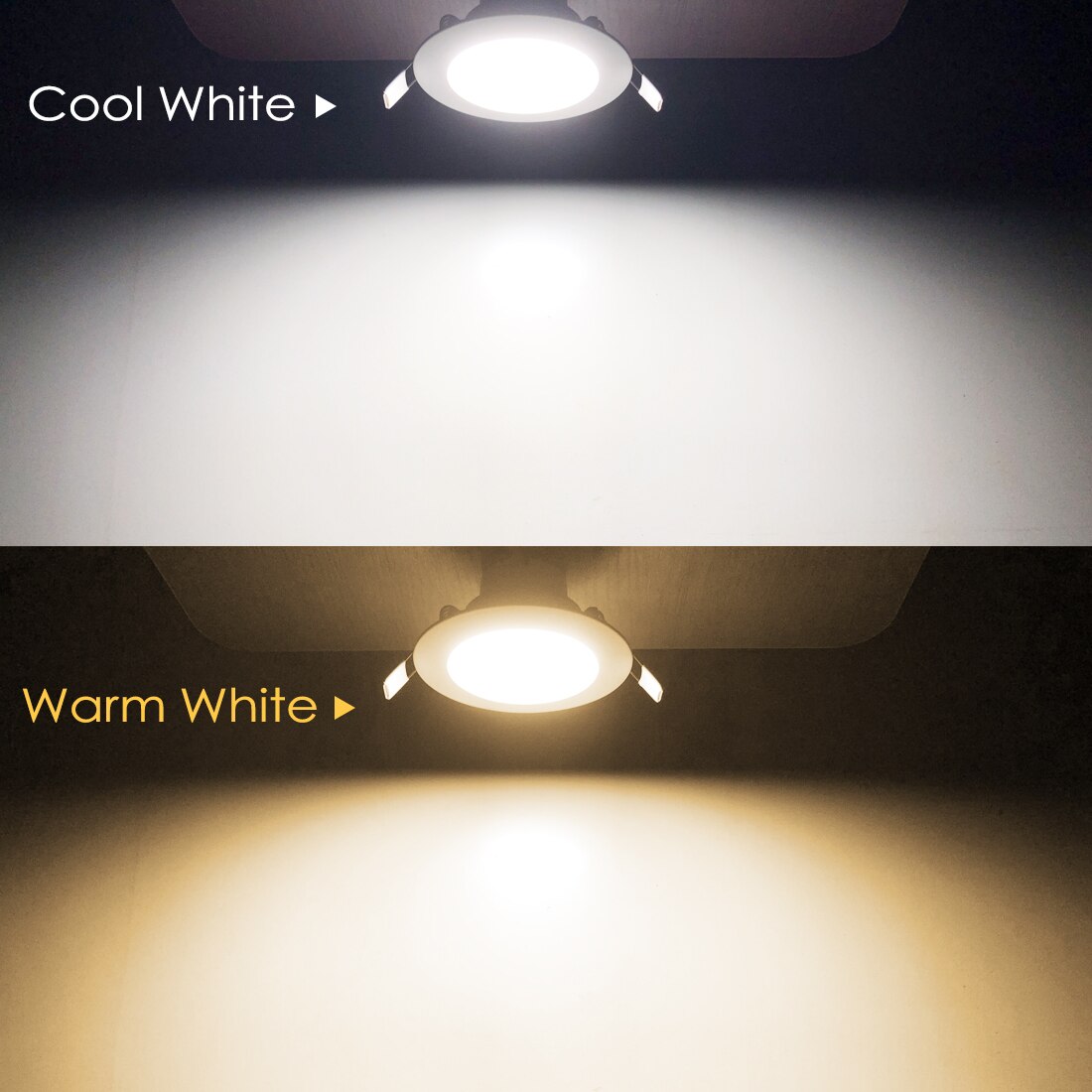Led rund downlight 7w rgbw led tak flerfärgad dimbar infälld spotlight infraröd styrenhet färgskiftande  ac 110v/220v