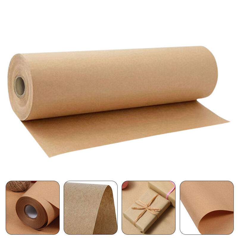# 1 rollo de 30cm x 1/2/3m de rollo de papel Kraft para envolver , embalaje móvil, rollo de papel marrón para pintar
