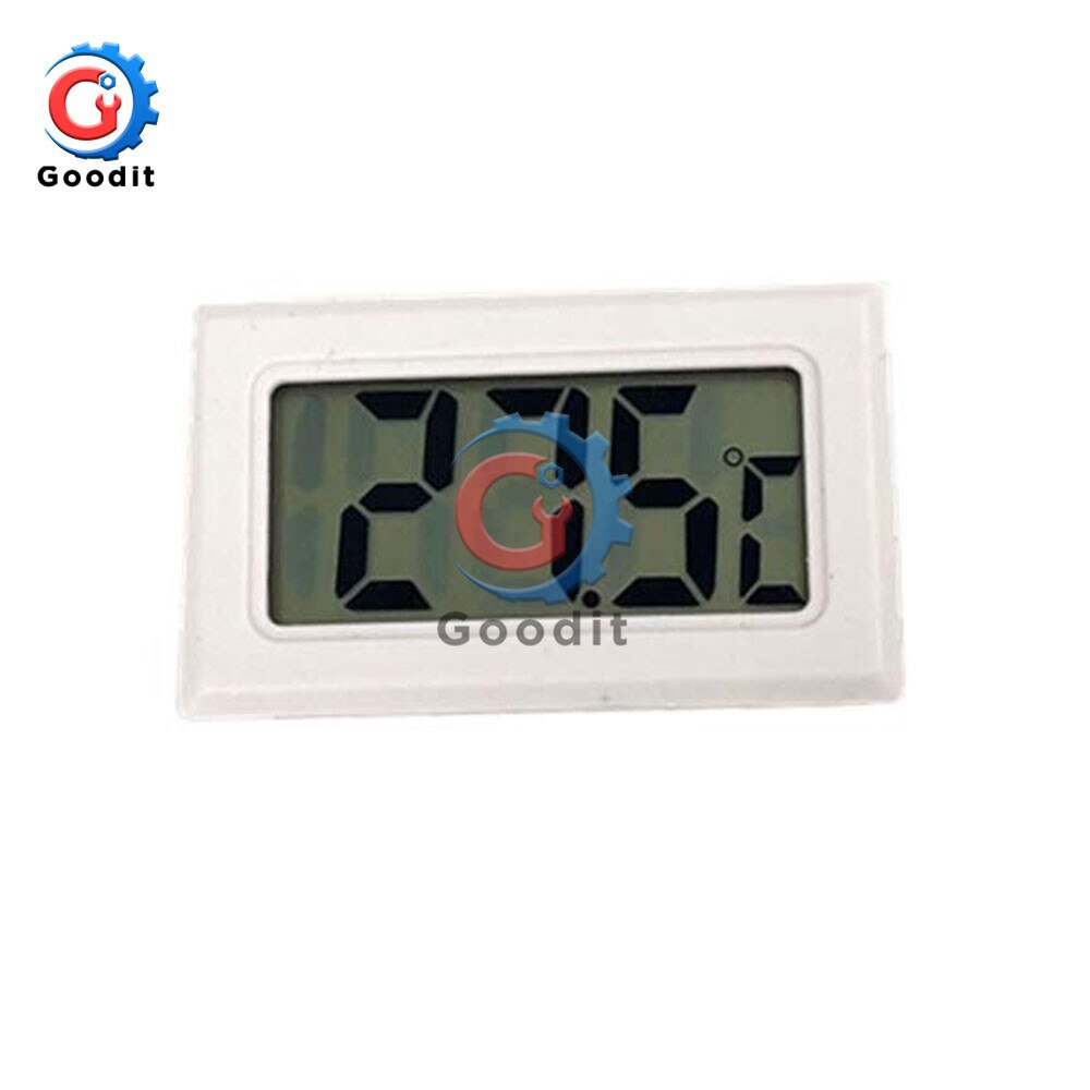 1 stuks mini lcd digitale thermometer sensor voor vriezer temperatuurmeter  -50 ~ 110 graden koelkast koelkast thermometer meter: Wit zonder kabel