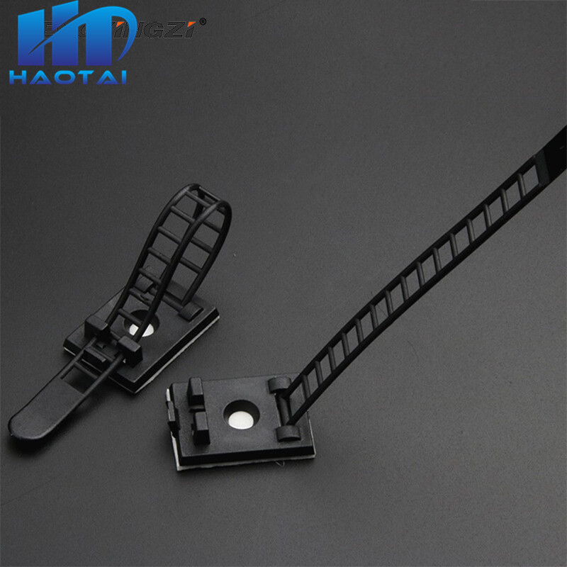 10pcs/pack Electric Tie Management Home Mount Nylon Cable Clip Holder Self-adhesive Multipurpose Adjustable Wire Clamp Fixed
