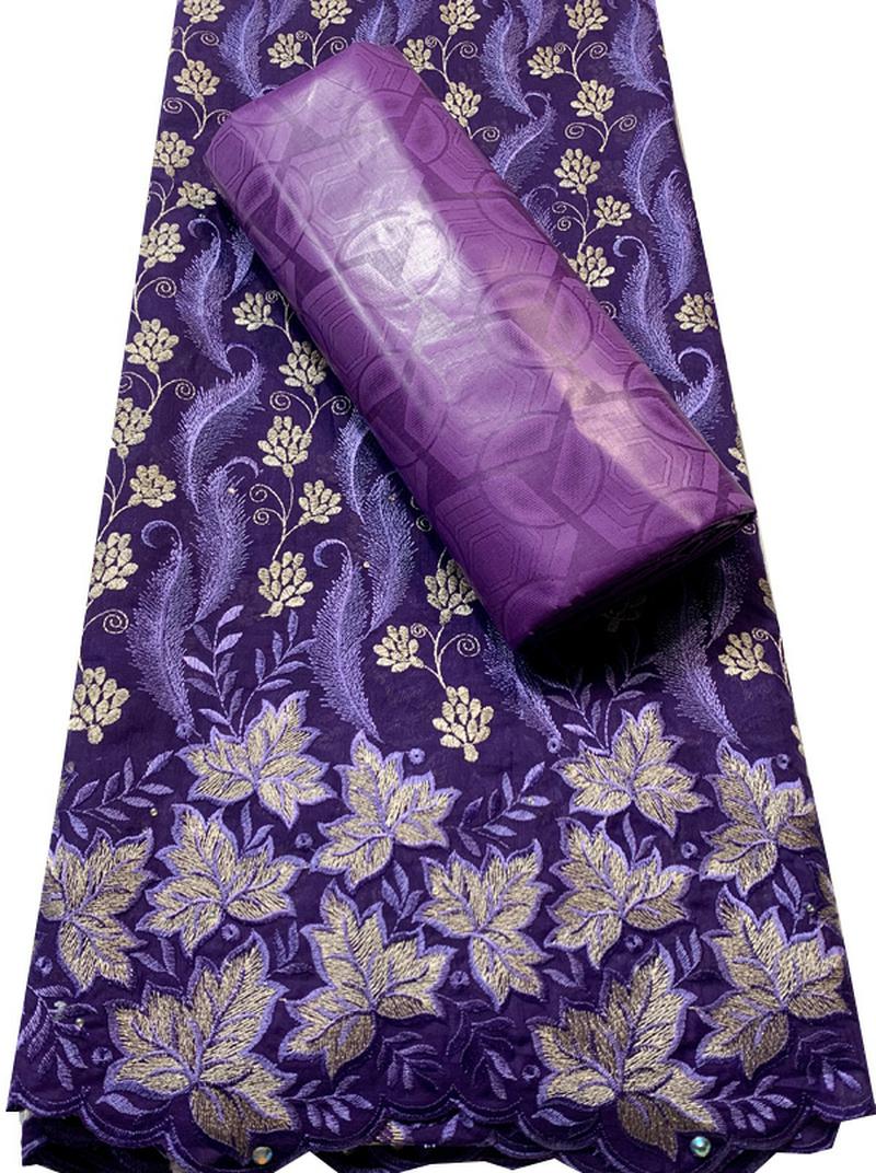 Ensemble de tissus Bazin Riche en dentelle suisse, Voile 2.5 + 2.5 Yards/ensemble, pour mariage africain, nouvelle guinée, ghana, YKM030, 2022