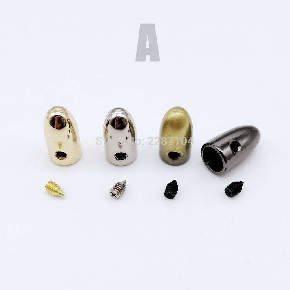5pcs Metal Open Closed End Zipper Stopper Zip Stop Lock Tail Plug for Leather Bag Handbag Purse Garment Coat Repair With Screw