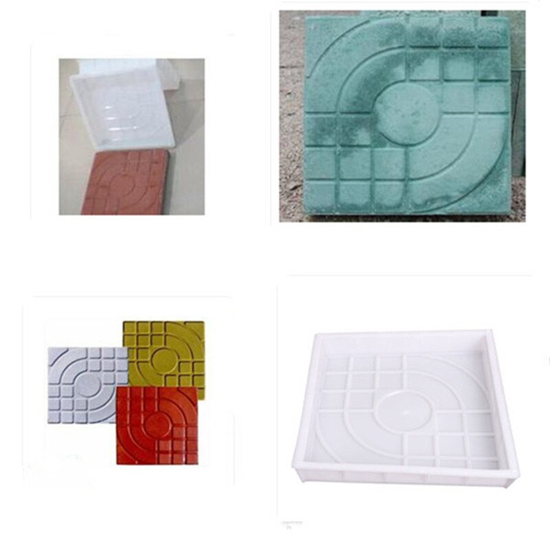 Ścieżka ogrodowa kwadratowa diy z betonu, kostki brukowej z tworzywa sztucznego, chodnik z polipropylenu, 27 x 27 x 4cm, akcesoria robić budynków ogrodowych
