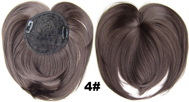 Clip in on synthetic top closure hair fringe head skin hair bang B7 18 colours available 4pcs/lots: B7 Color 4