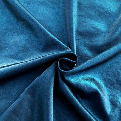 Breedte 59 "Parelmoer Wit Glas Zijde Hennep Stof Laken Linnen Materiaal Mode Jurk Stof Door De Halve Yard: Sapphire blue