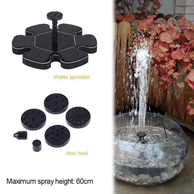 Mini Solar Powered Fountain Garden Pool Pond Solar Panel Floating Fountain Garden Decoration Water Fountain