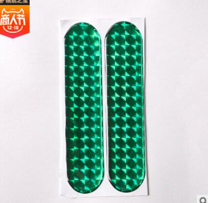 2 stuks waterdichte reflecterende autostickers, waarschuwingstape, reflecterende strips, veiligheidsmarkering voor autovelg, wenkbrauw, deurrand: Legergroen