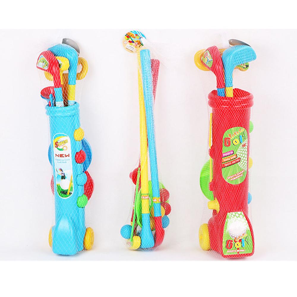 Barn golfset plast mini putter golfklubba leksak barn rolig sport utomhus träning förälder-barn lek