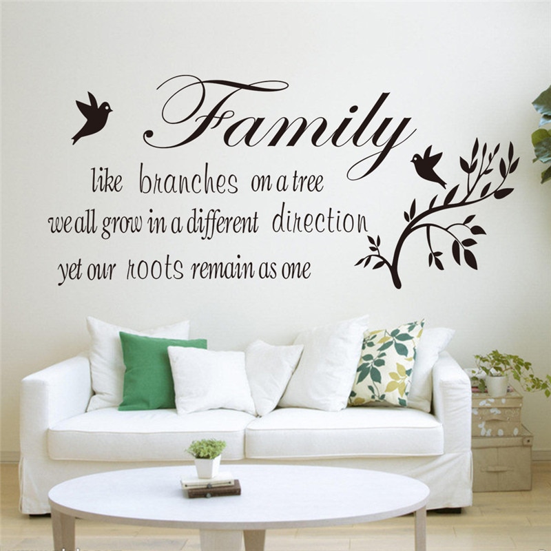 Family bird branch tree bedroom Wall Stickers living room Wall Decals Family Decoration