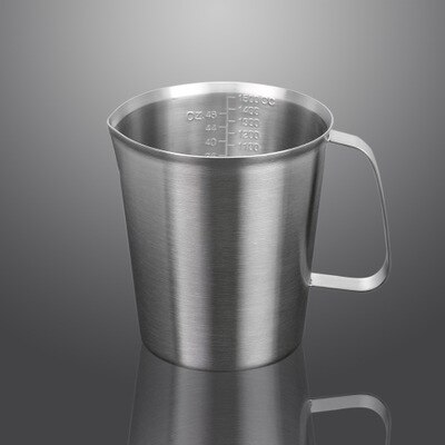 Thick 304 Stainless Steel Measuring Cup Milk Tea Mug with Scale Large Capacity Baking Liquid Measuring Tools Kitchen Accessories: 500ml