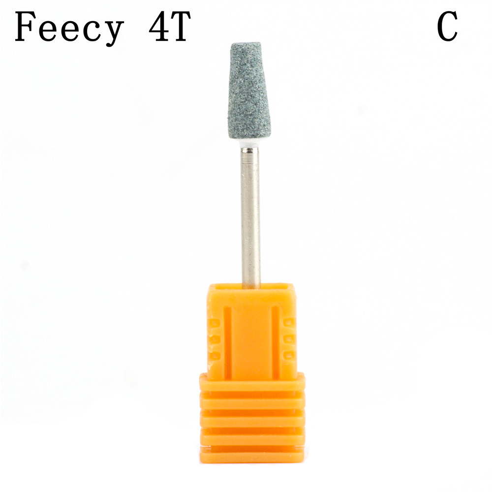 Boule caoutchouc ongles forets pierre céramique fraisage corindon coupeurs brosse électrique Machine rotative vernis manucure outils fefairy 4T: Feecy 4T C