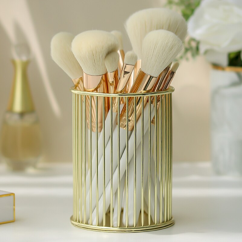Unique Pen Pencil Holder Makeup Brush Holder Desktop Office Stationery Organizer Cosmetic Brush Storage