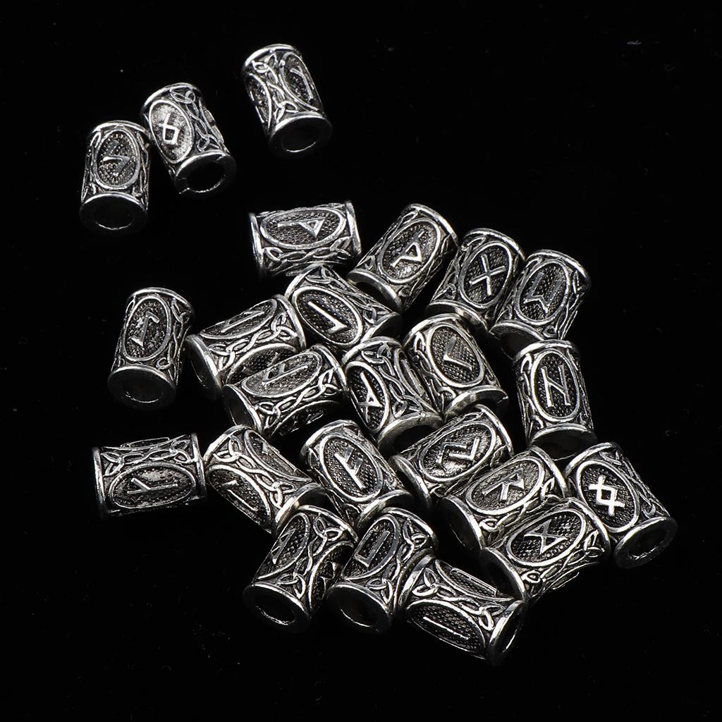 24 Uds. Accesorios para el cabello de plata y negro para mujer y hombre, pulsera trenzada, collar DIY