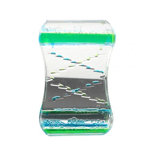 Anti stress fidget leksak tvåfärgad oljestege flytande vatten sensorisk lugnande rörelsestimer antistress lindra ångestleksak: Blå grön