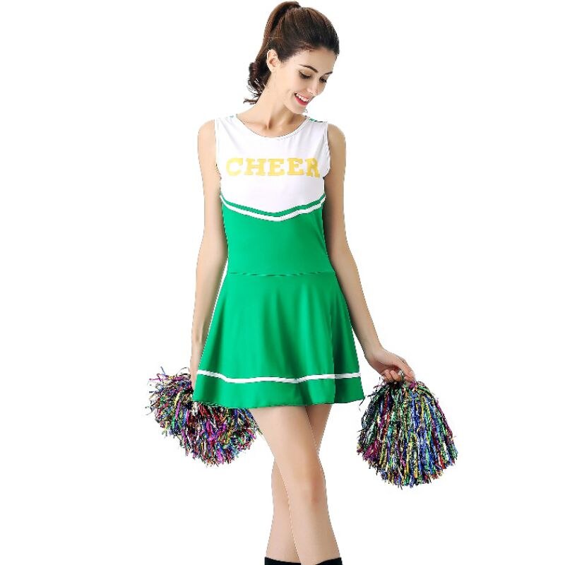 Filles Sexy école pom-pom girl déguisement scène Performance tenue sport uniforme lycée Musical fête Costume: G