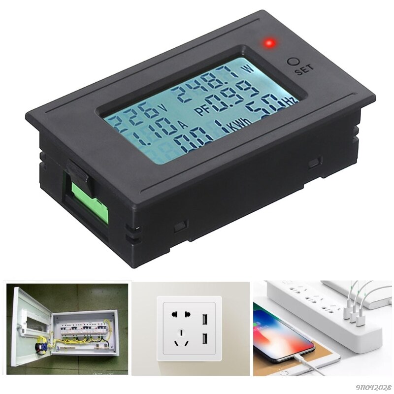Mini Digitale Voltmeter Amperemeter Ac Panel Amp Volt Voltage Current Meter Tester Dual Lcd Display A1 21