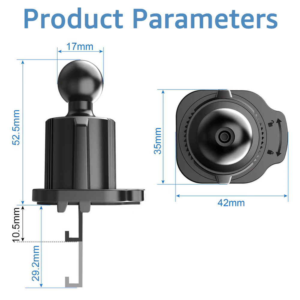 iBudim Uchwyt samochodowy na telefon Akcesoria 17 mm Głowica kulowa Samochodowy klips wentylacyjny do uchwytu na telefon Obsługa GPS Samochodowy wylot powietrza Uchwyt na telefon komórkowy