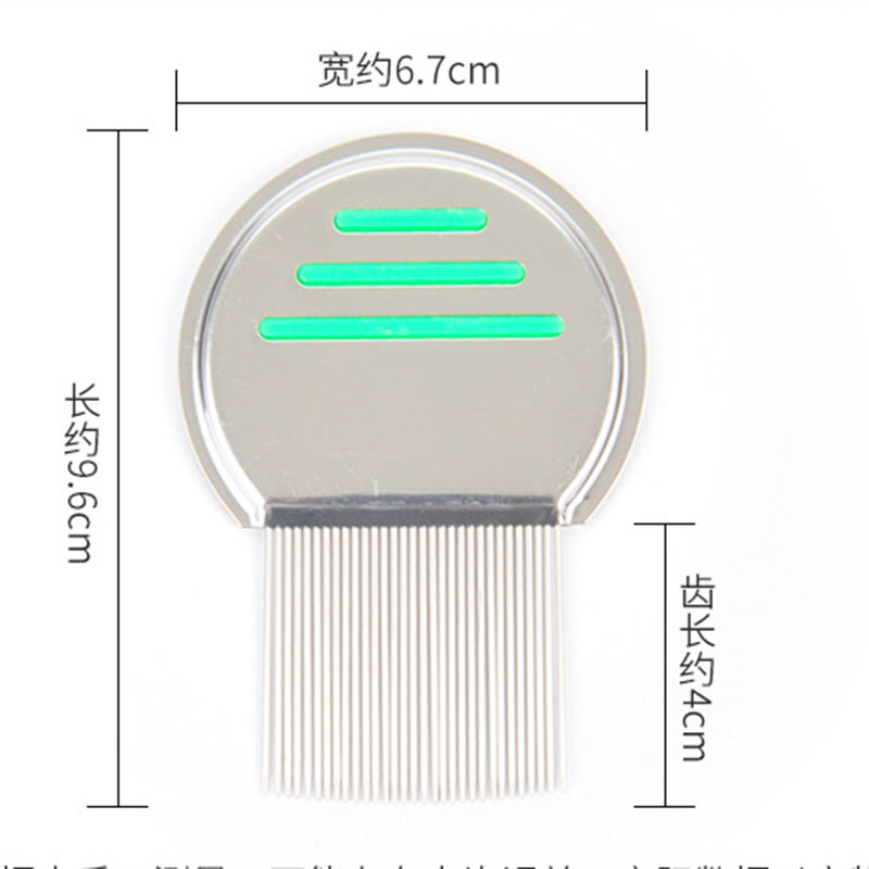 Peine para piojos Terminator de acero inoxidable, tocado de depilación para niños, dientes de súper densidad, peine para quitar lemas, accesorio de cepillos para perros