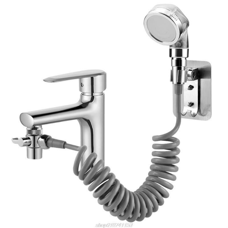 Infällbar fjäderslang flexibel teleskopisk duschslang för handduschhuvud toalett bidé spruta svart / ag19 21