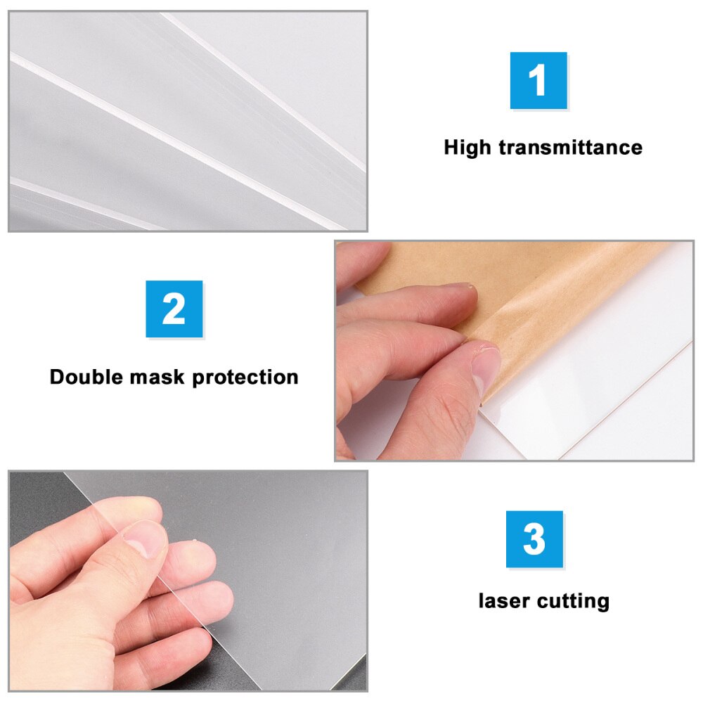 20 pcs DIY Clear Acrylic Sheet Panels for Craft Project Picture Frame