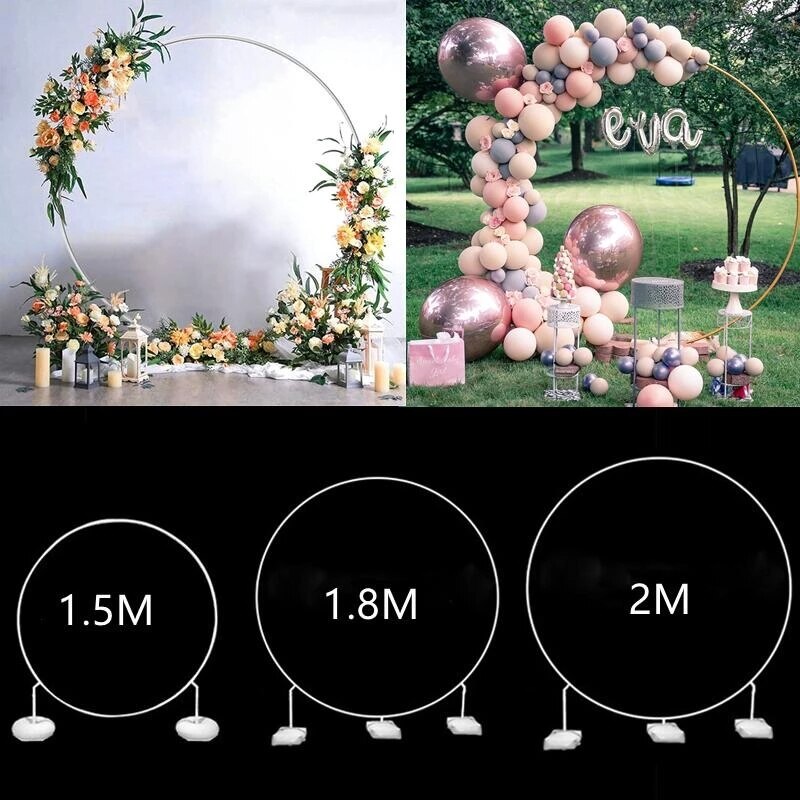 Arche ronde pour ballons, Base de poteau, support de cadre de couronne en plastique, décoration de fête prénatale, anniversaire, mariage