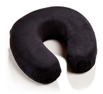 Memory Foam Pillow Nek U-vorm U-vormige Hoofdsteun Auto Flight Travel Soft Nursing Kussen 5: Black