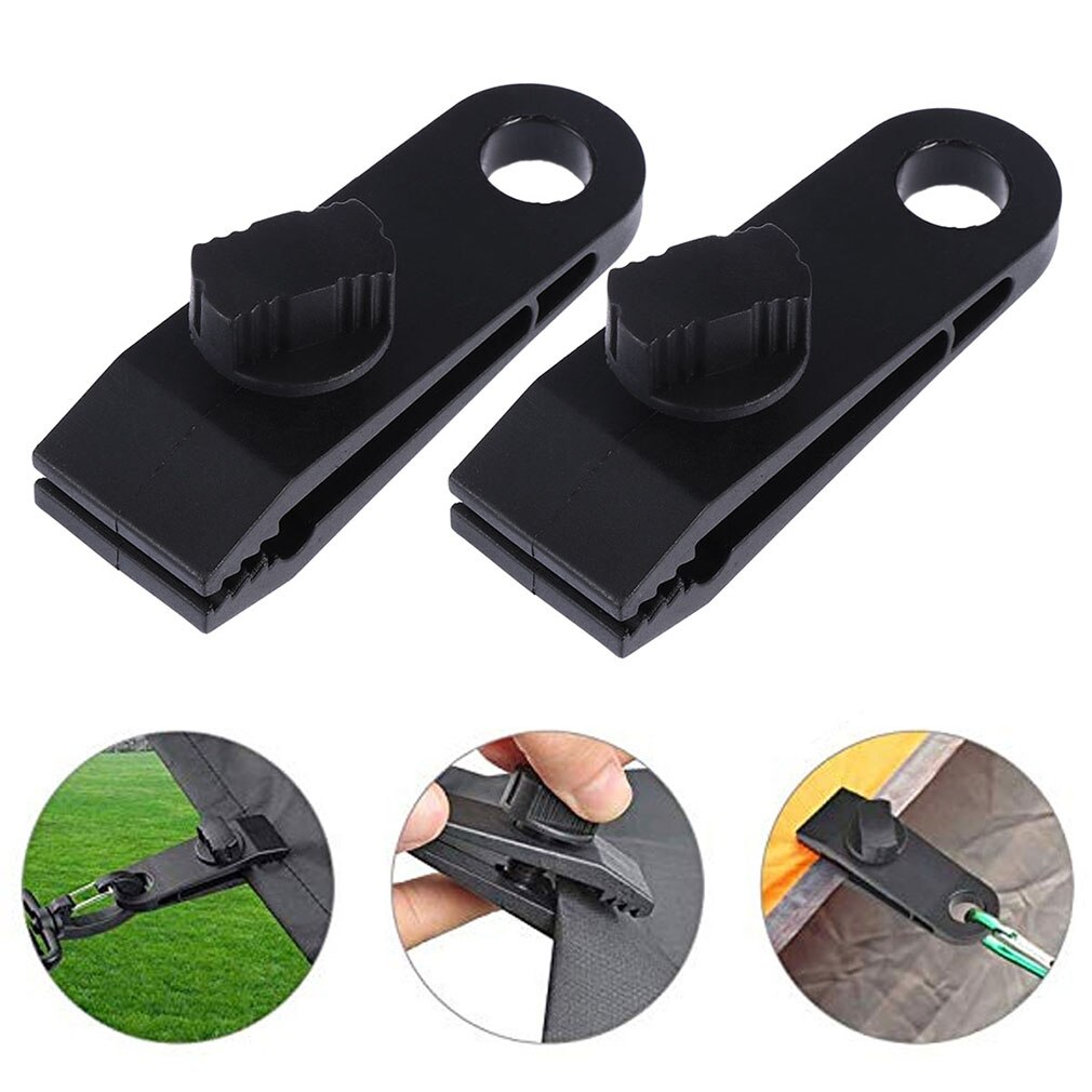 10 Uds Clips de resistentes y duraderos agarre de bloqueo Premium pinza para toldo para toldos Camping lonas caravana