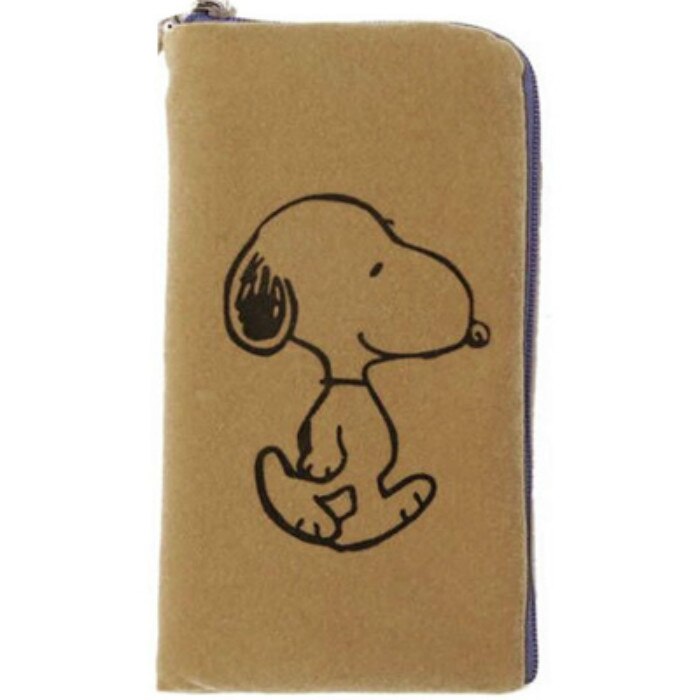 FSSOBOTLUN, For Xiaomi Redmi Note 10 Pro Phone Case 6.6“ Zipper flannel Pouch Bag Pocket Thicken Keep warm Protective Cover: Brown  S-NOOPY