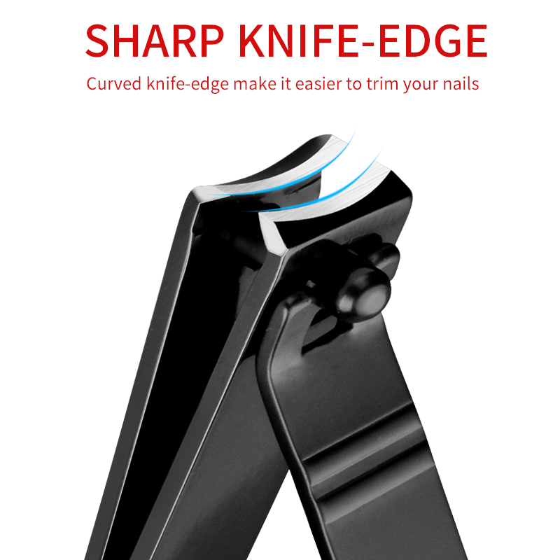 1pc black Nail Clippers Stainless Steel Nail Cutter Manicure Paronychia Nippers Callus Shavers Finger Toe Tools NT95