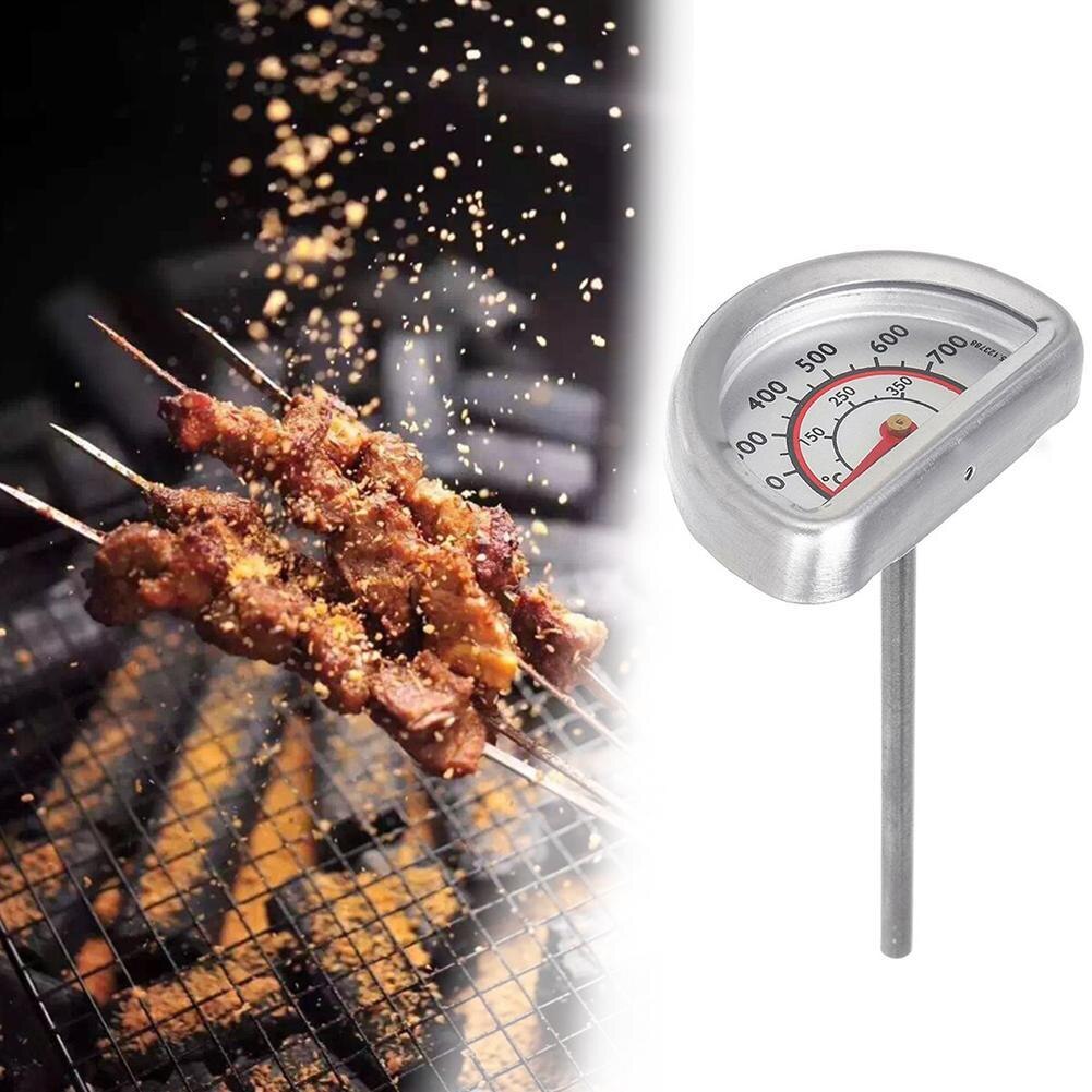 1Pc BBQ Barbecue Smoker Grill Thermometer Temperature Thermometer Steel Gauge Stainless Heat Indicator D7U3