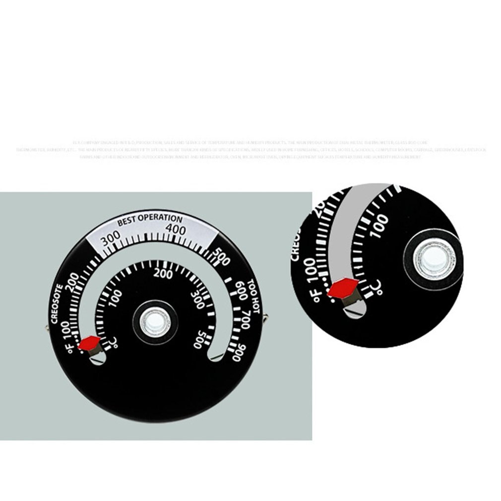 Magnetic Wood Stove Thermometer Fireplace Fan Stove Thermometer With Probe Household Sensitivity Barbecue Oven