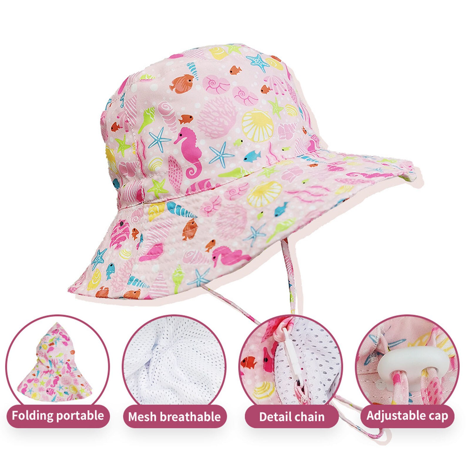 Fashsiualy Bloemen Baby Zon Hoeden Peuter Kids Baby Jongens Meisjes Bloemen Dier Zonnebrandcrème Cap Baby Hoed Emmer Cap