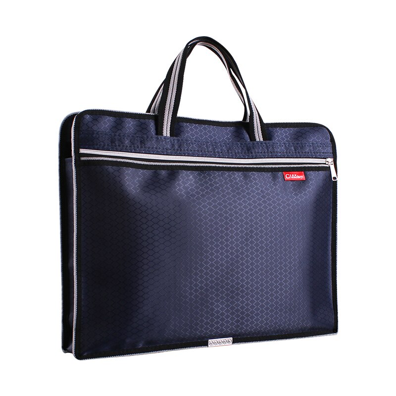 Portable Briefcase A4 File Oxford Cloth Three-dimensional Briefcase Office Meeting Multifunctional Laptop Bag Waterproof