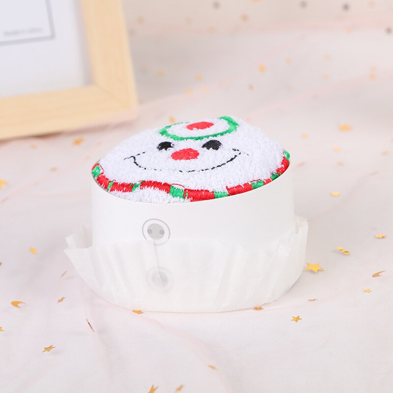 Vrolijk Kerstfeest Cupcake Katoenen Handdoek Baby Jaar Kerstboom Kerstman Snowman Kerstcadeau Handdoek