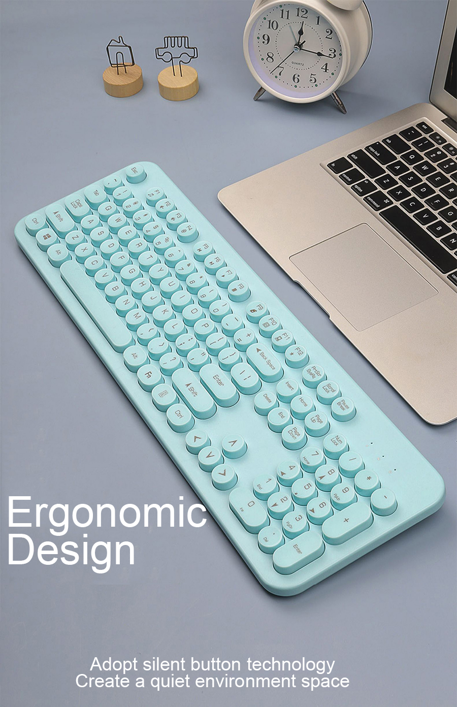 2.4G Wireless Keyboard and Mouse Protable Mini Keyboard Mouse Combo Set For Notebook Laptop Mac Desktop PC Computer