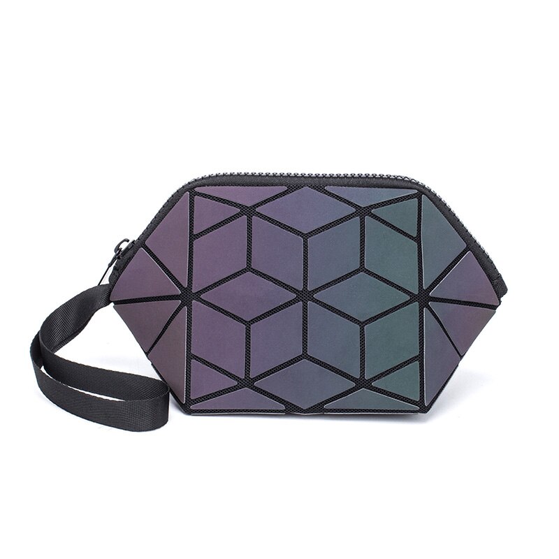 Diomo kosmetiske tasker kvinder lysende geometrisk pung dame makeup taske armbånd til piger