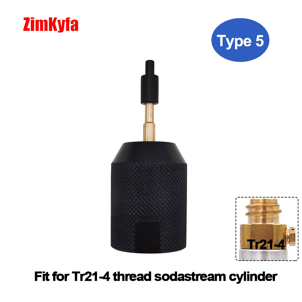 Adaptateur de Charge de recharge de cartouche jetable de cylindre de CO2 pour Sodastream de Tr21-4, G1/2-14,5/8-18UNF cartouche de bouteille d'air de gaz: plum