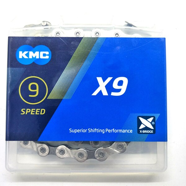 KMC X9 X9.93 Chain 9 18 27 Speed Mountain Bike Bicycle Chain Original X9 MTB Road Bike 116L Chains: Default Title