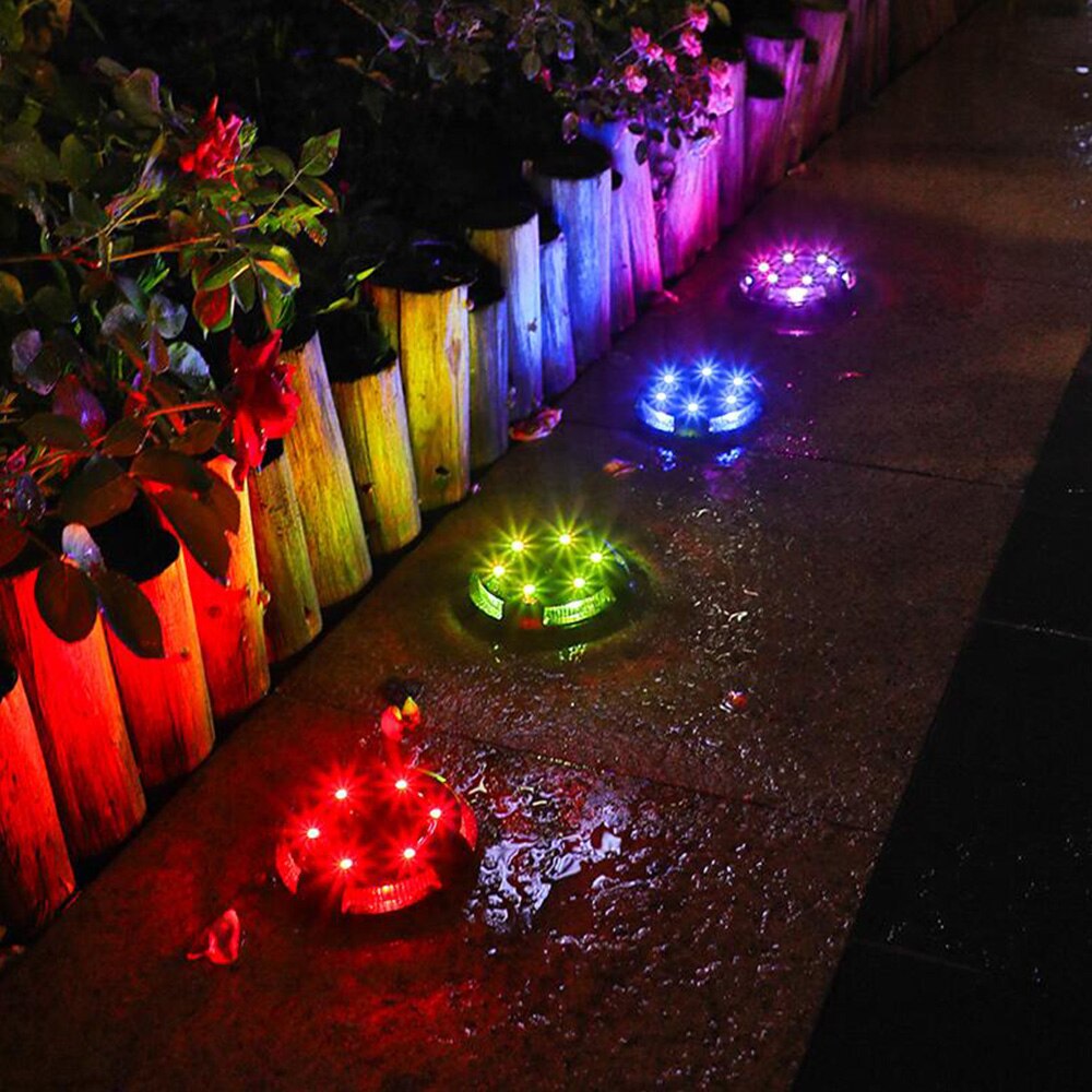 Tuin, oprit, gazonlamp, buiten, tuin, kleur, op zonne-energie werkende, ondergrondse verlichting, waterdichte tuinpadverlichting ,  q30