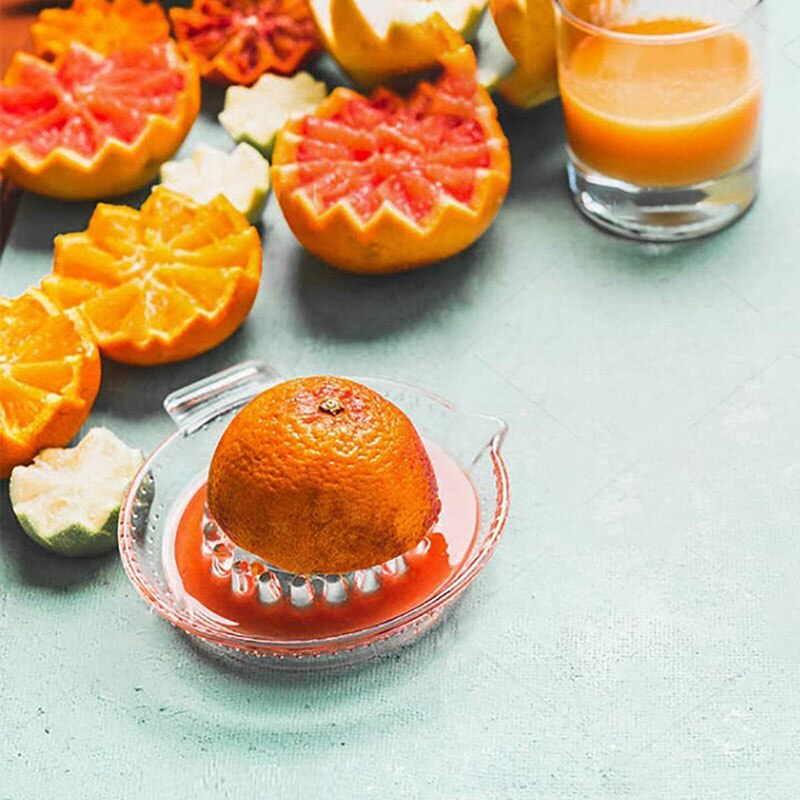Glass Manual Lemon Juicer Orange Squeezer Juice Extractor Fruit Juicer Cocktail Drink Bar Tool Kitchen Tools Accessories