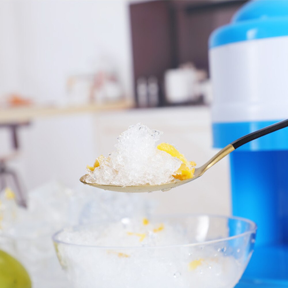Shaved Ice Machine Plastic Shell Stainless Steel Blades Portable Manual Hand Operation Ice Machine Home Kitchen Ice Supplies
