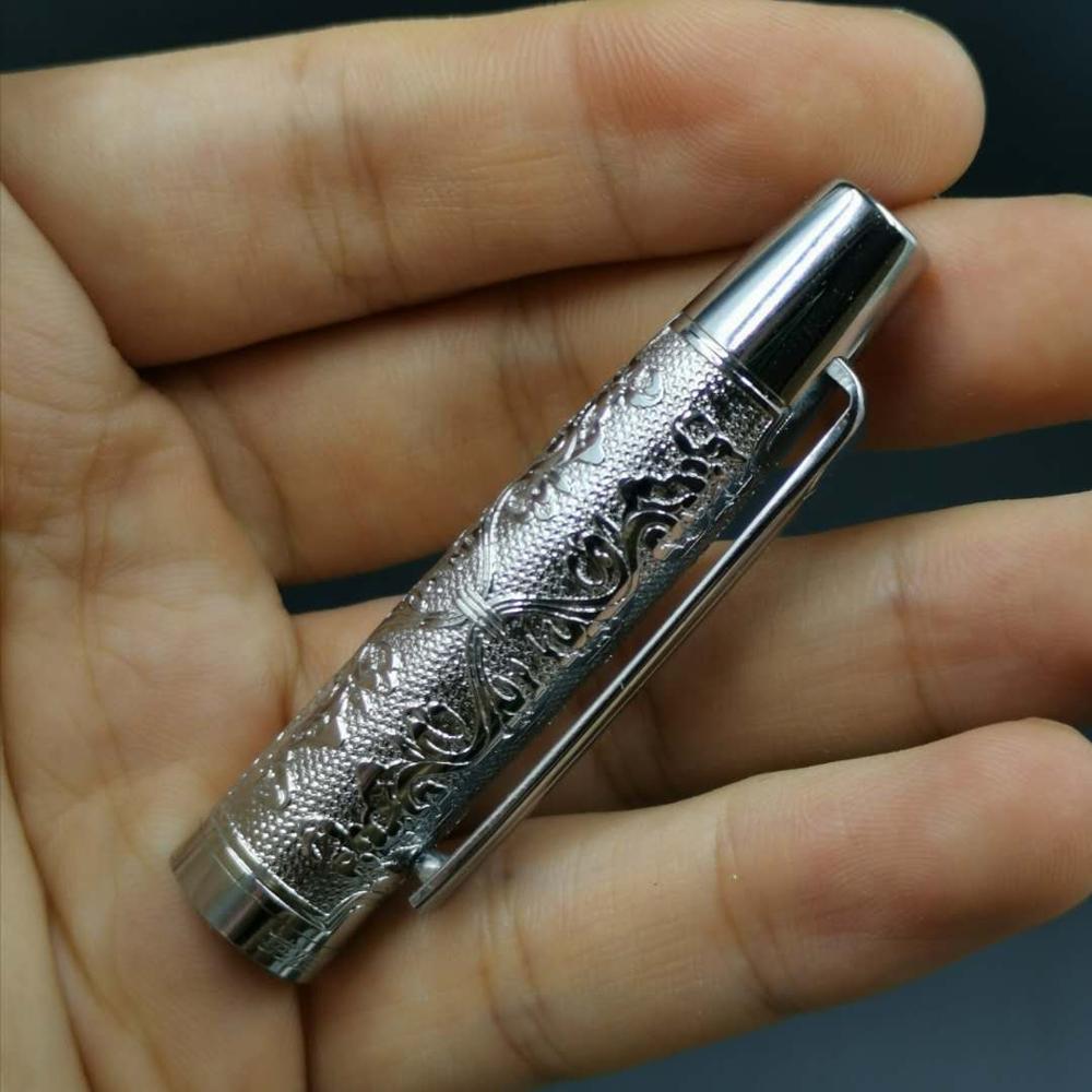 Hero 103 silver reservoarpenna bläck penna blomma präglad gravyr fin spets brevpapper kontor skolmaterial