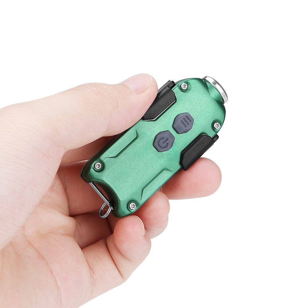 Small Lantern Pocket Mini Flashlight Dual Switch White LED Torch USB Rechargeable Lanterna Keychain Backpack Light with Battery: Default Title