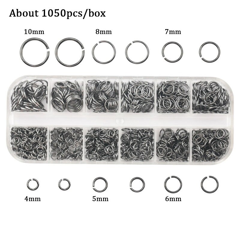 Jewelry Findings Set open jump rings Loose spacer beads Earring hooks Rubber Earring Backs for Jewelry Making DIY handicraft: 14